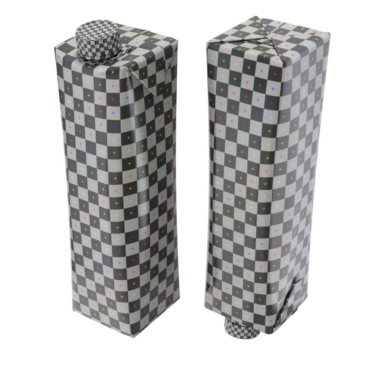 Juice Carton Box 3D model_13