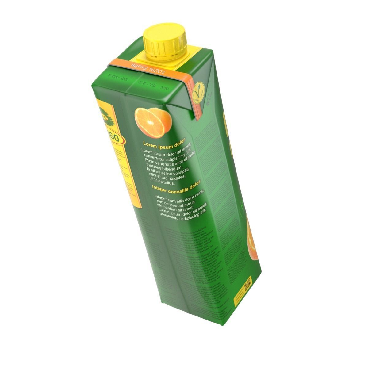 Juice Carton Box 3D model_10