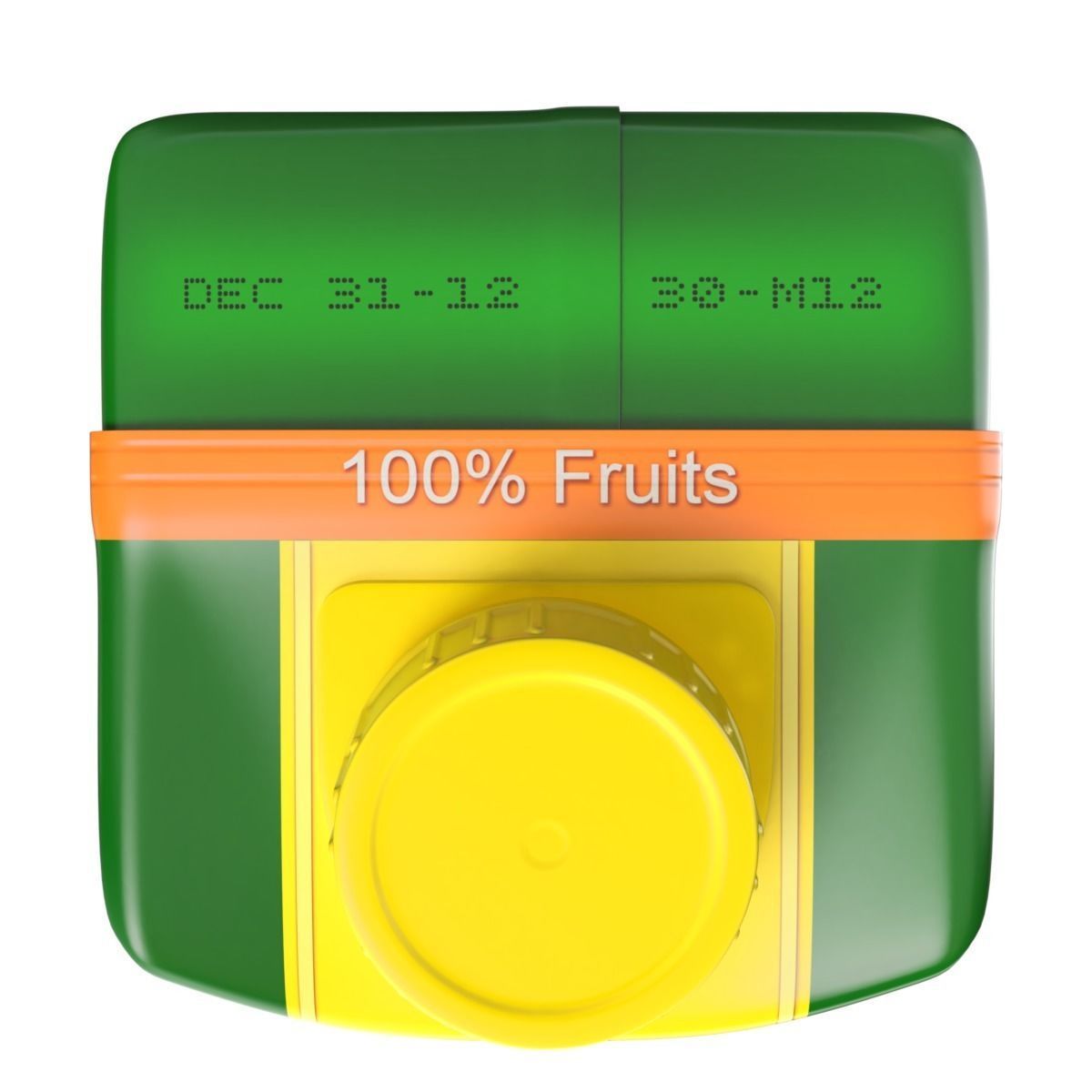 Juice Carton Box 3D model_4