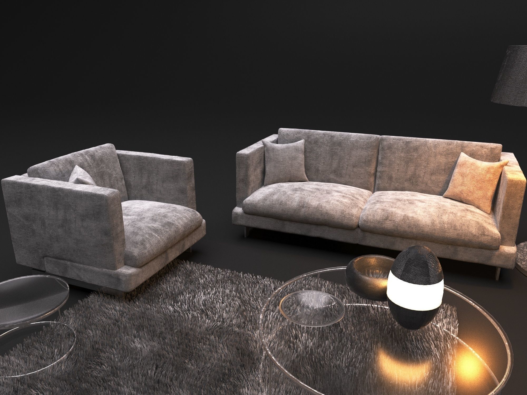 Sofa NATUZZI Jeremy 2987 3D model_5