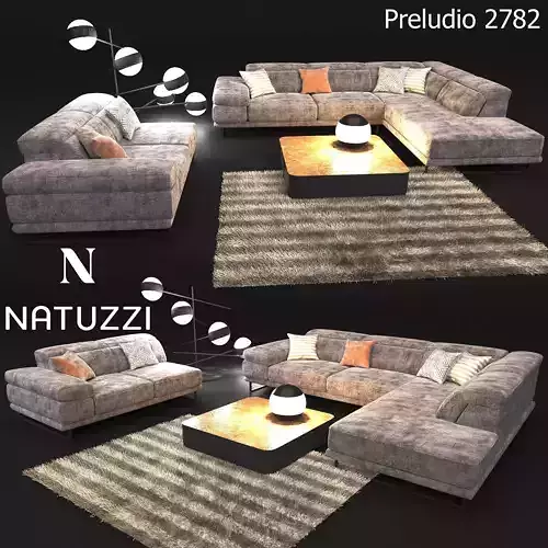Sofa in modern style  NATUZZI Preludio 2782 3D model