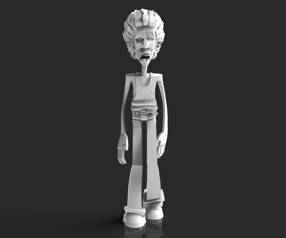 Hippy man 3D print model_10