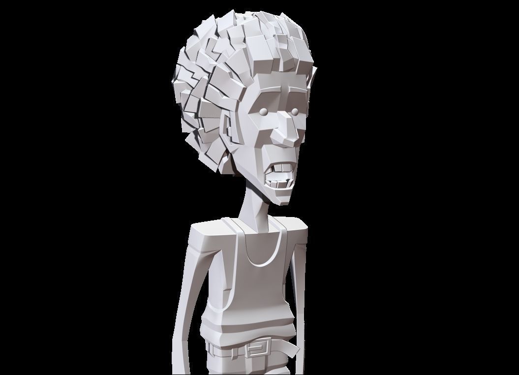 Hippy man 3D print model_9