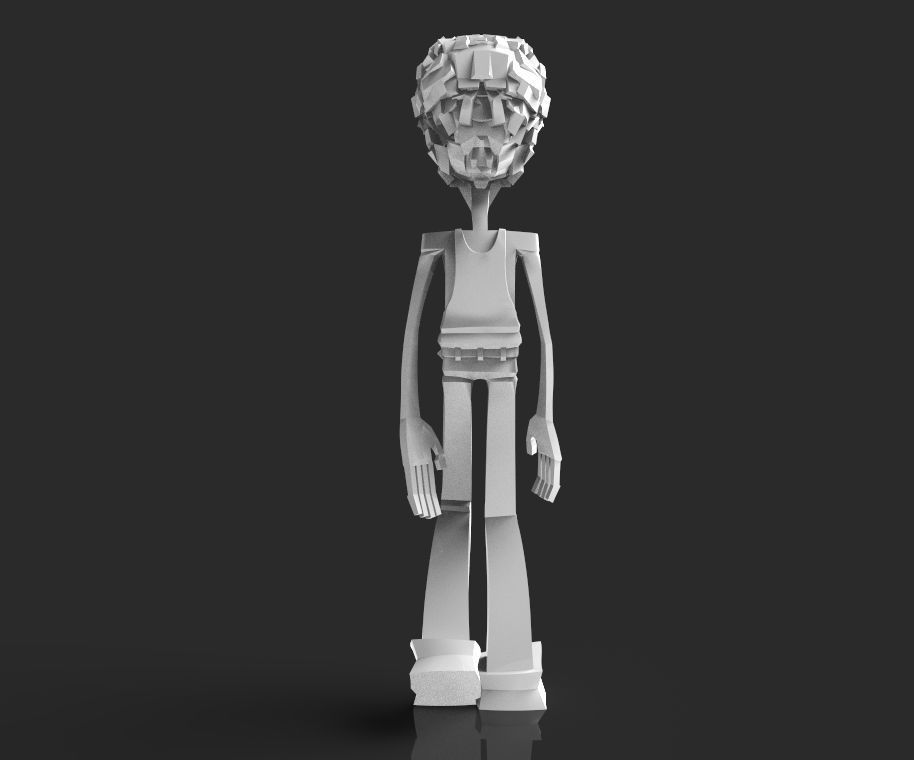 Hippy man 3D print model_12