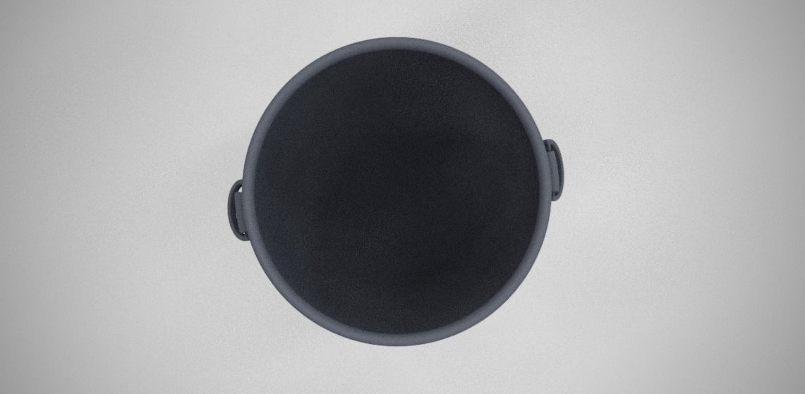 Cauldron silver wine barrel Low-poly 3D model_5