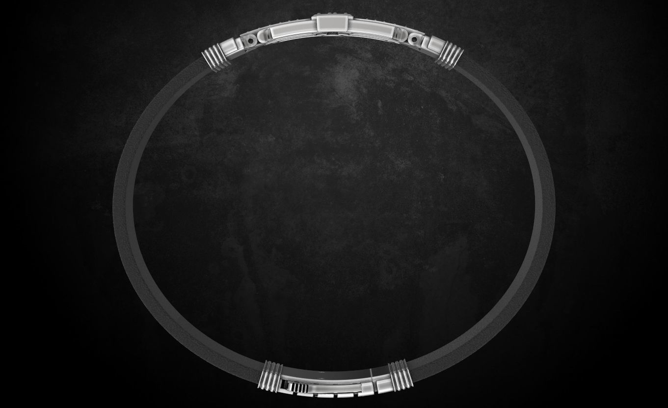 Bracelet with stones cross under the skin 197 3D print model_9