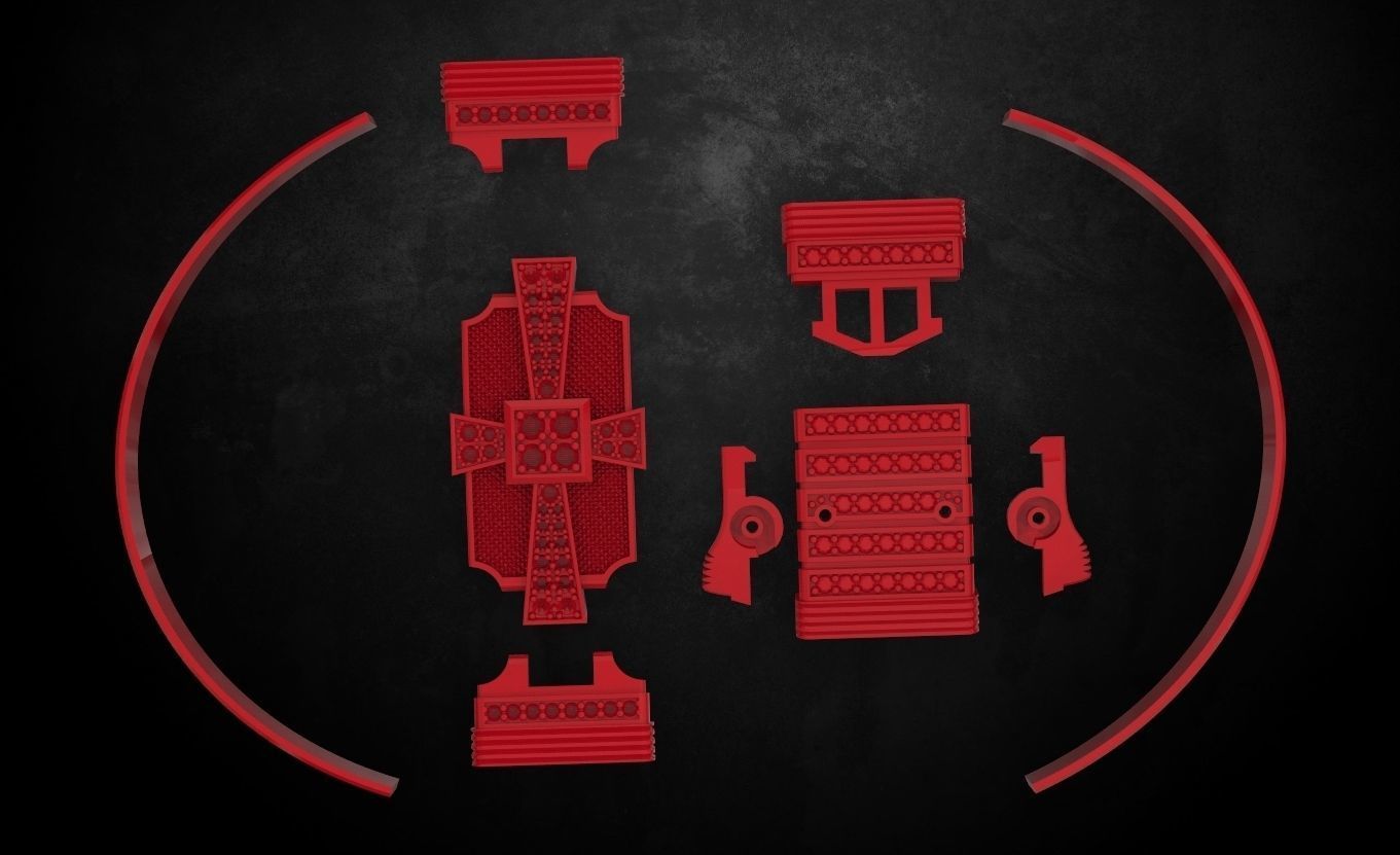 Bracelet with stones cross under the skin 197 3D print model_11