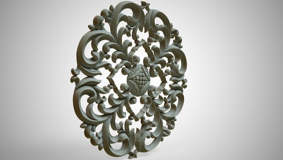 Engraving  No1 Low-poly 3D model_10