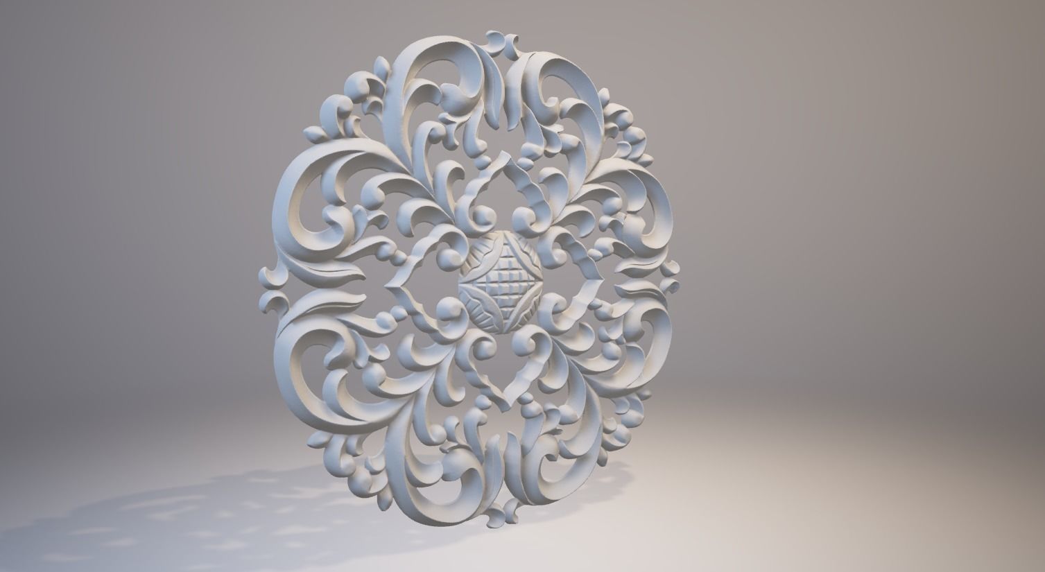 Engraving  No1 Low-poly 3D model_8
