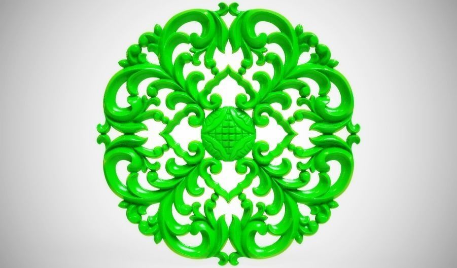 Engraving  No1 Low-poly 3D model_4