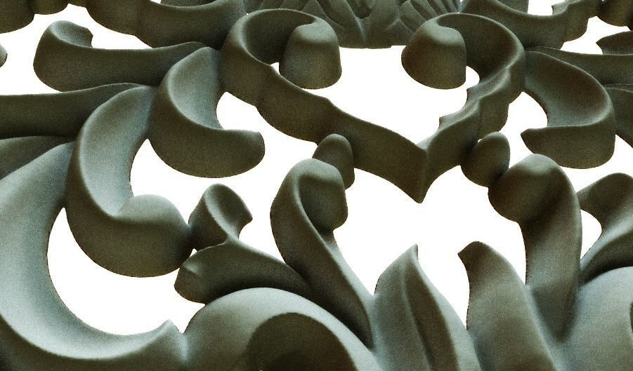 Engraving  No1 Low-poly 3D model_11