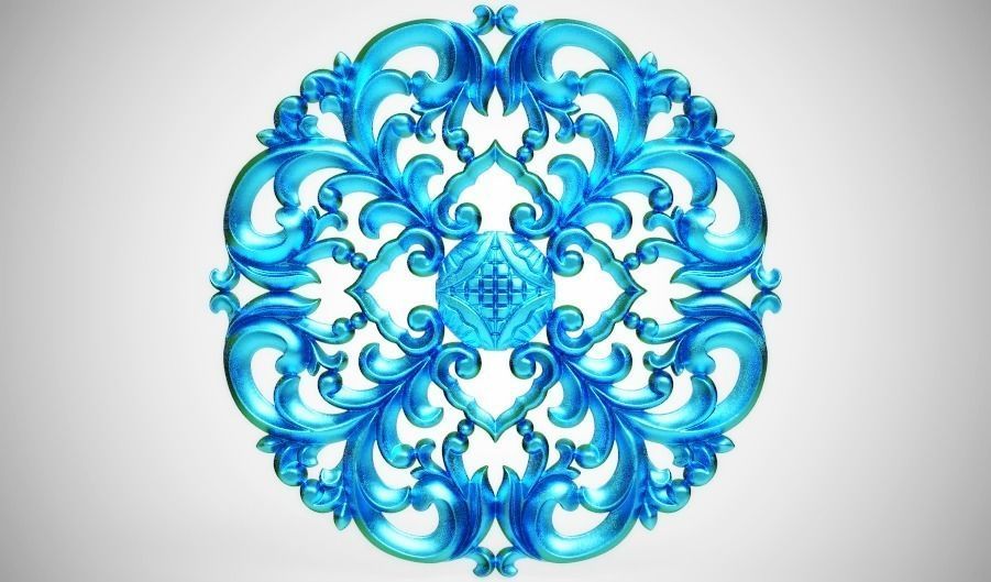 Engraving  No1 Low-poly 3D model_0