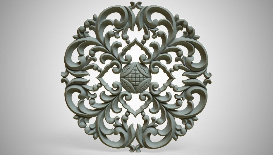 Engraving  No1 Low-poly 3D model_7