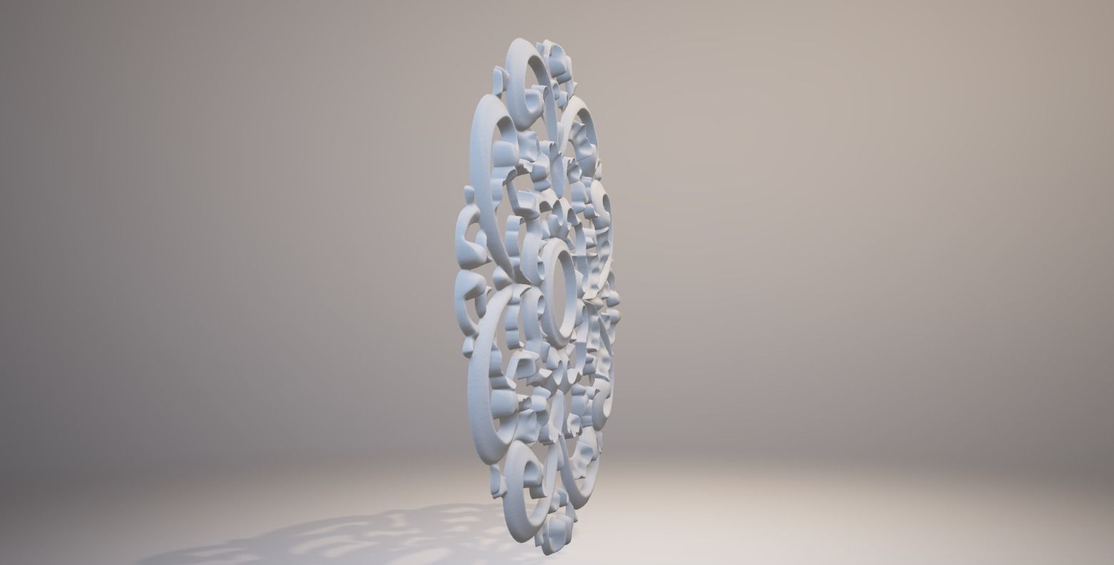 Engraving  no2 Low-poly 3D model_14