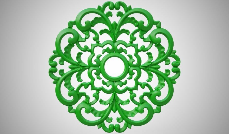 Engraving  no2 Low-poly 3D model_8