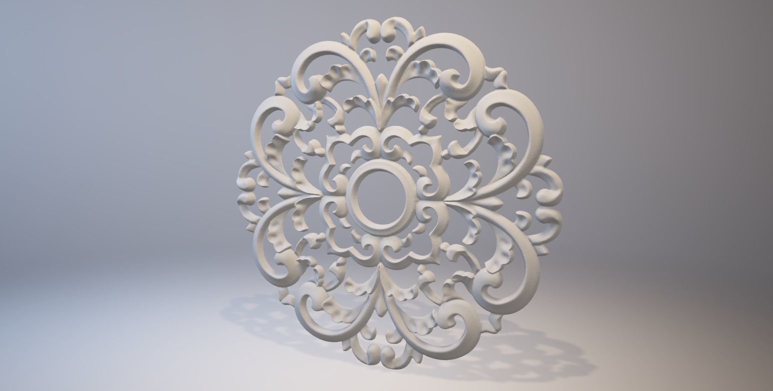 Engraving  no2 Low-poly 3D model_13