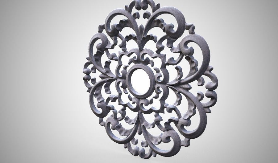 Engraving  no2 Low-poly 3D model_2