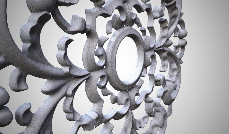 Engraving  no2 Low-poly 3D model_4