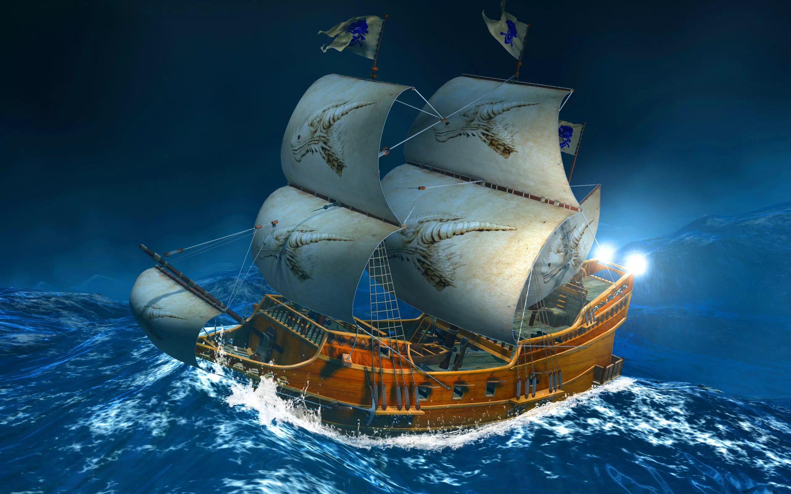 Sailing Ship Low-poly 3D model_0