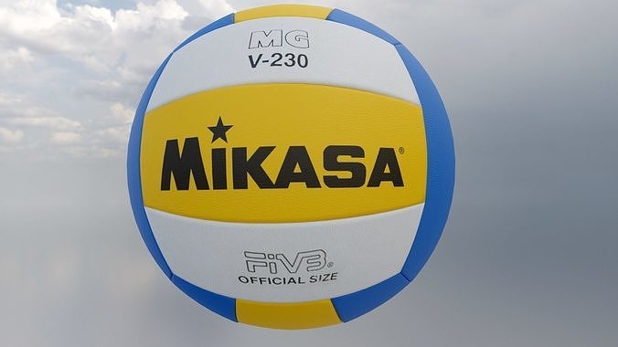 Low Poly PBR Game Ready Mikasa Volleyball Low-poly 3D model