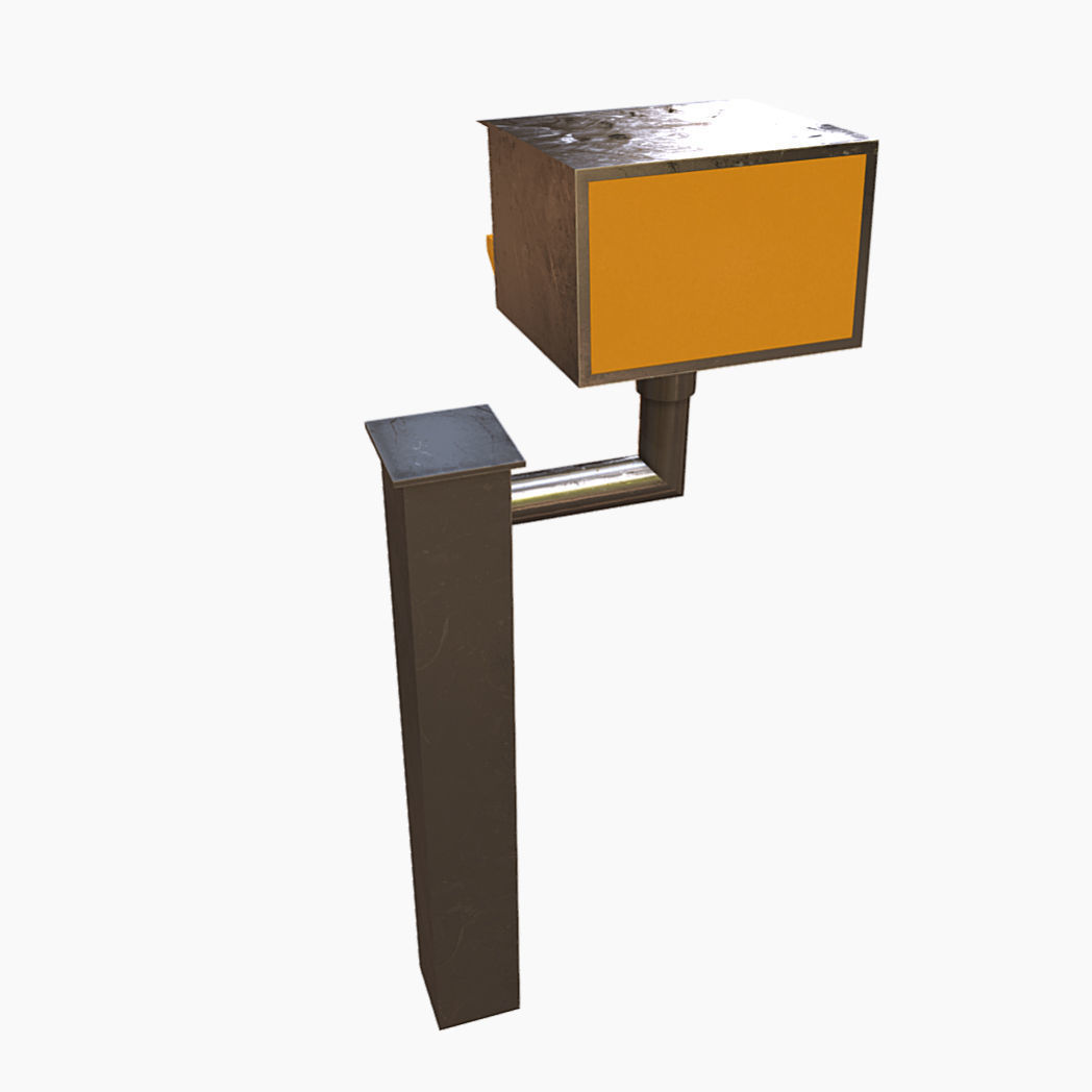 Speed Camera Low-poly 3D model_3