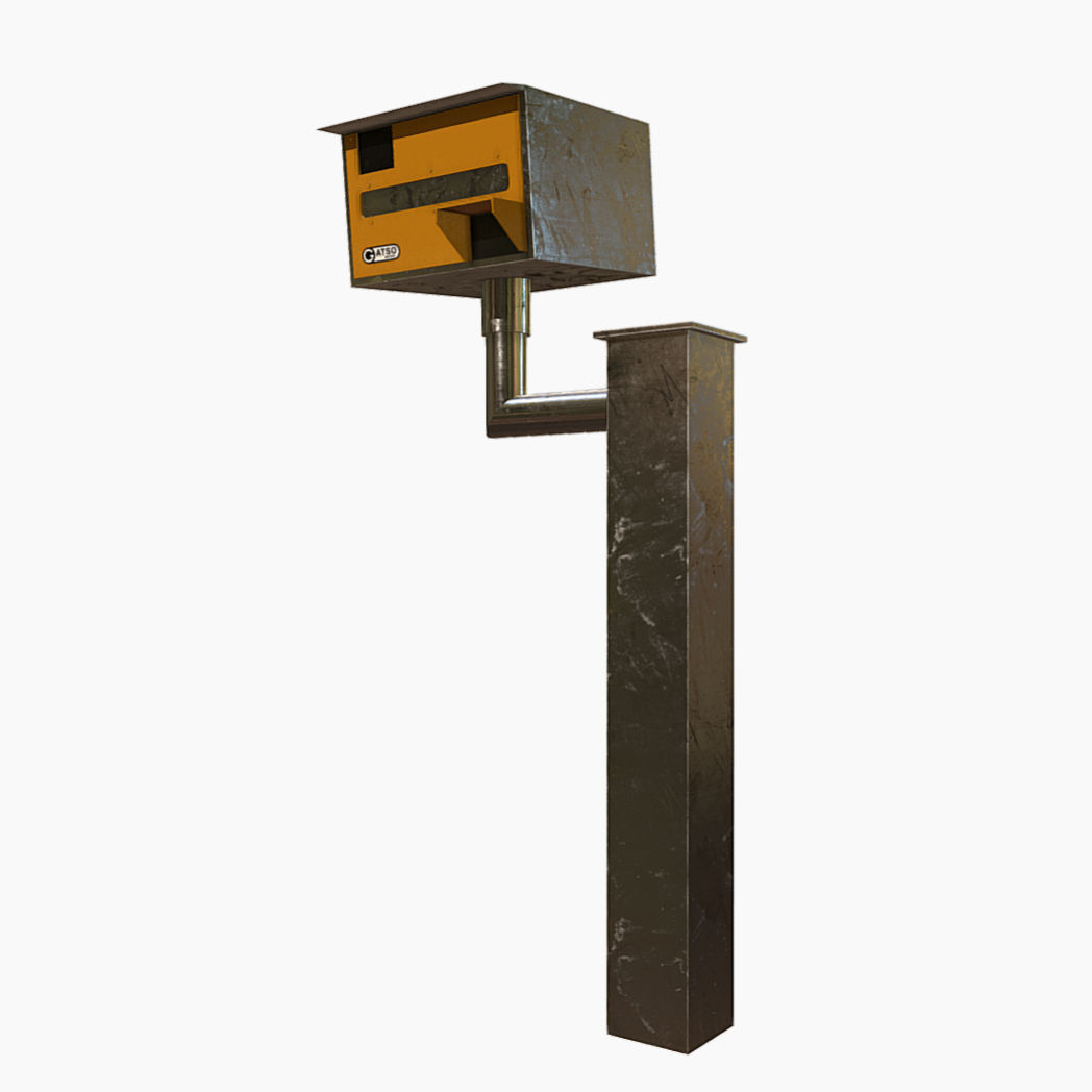 Speed Camera Low-poly 3D model_2