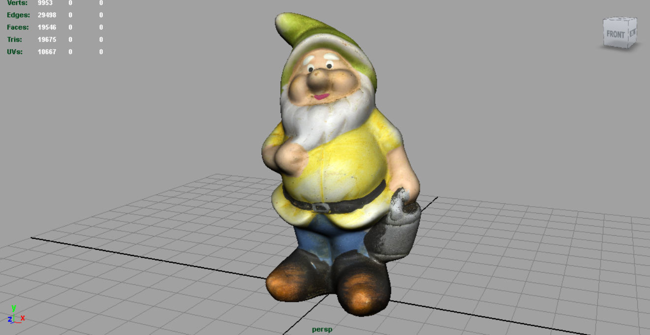 Garden Gnome 3 Low-poly 3D model_2