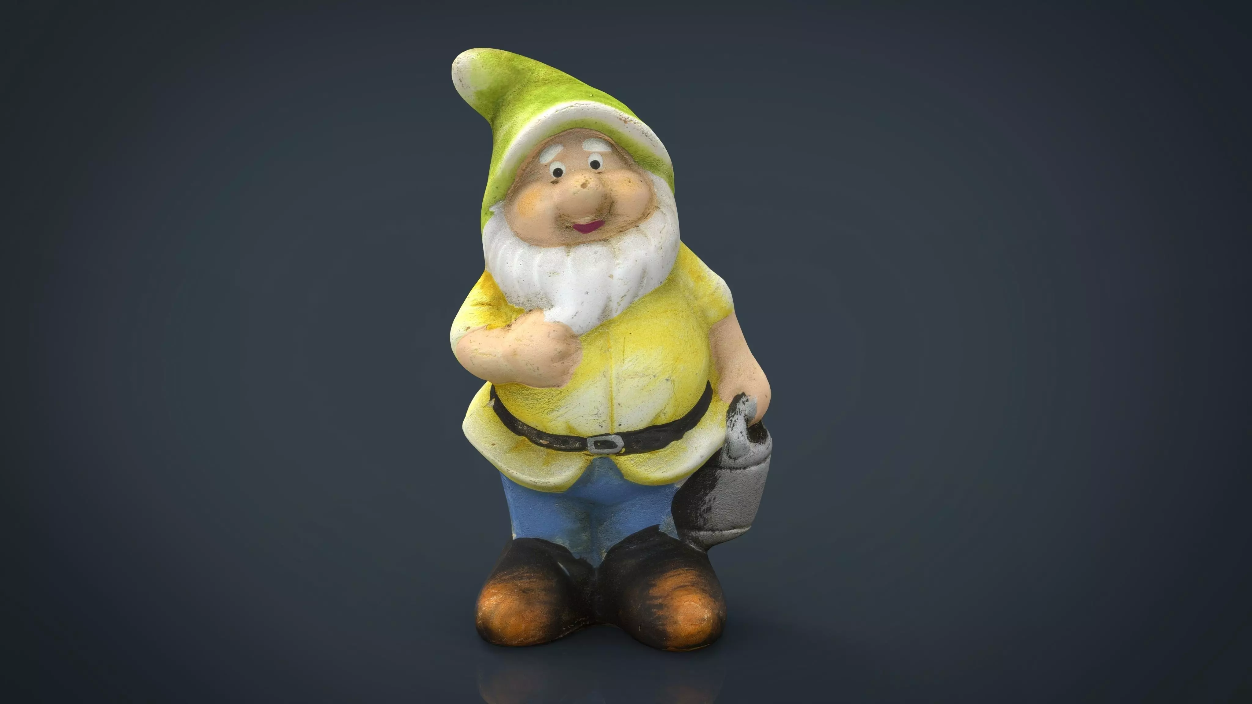 Garden Gnome 3 Low-poly 3D model_0