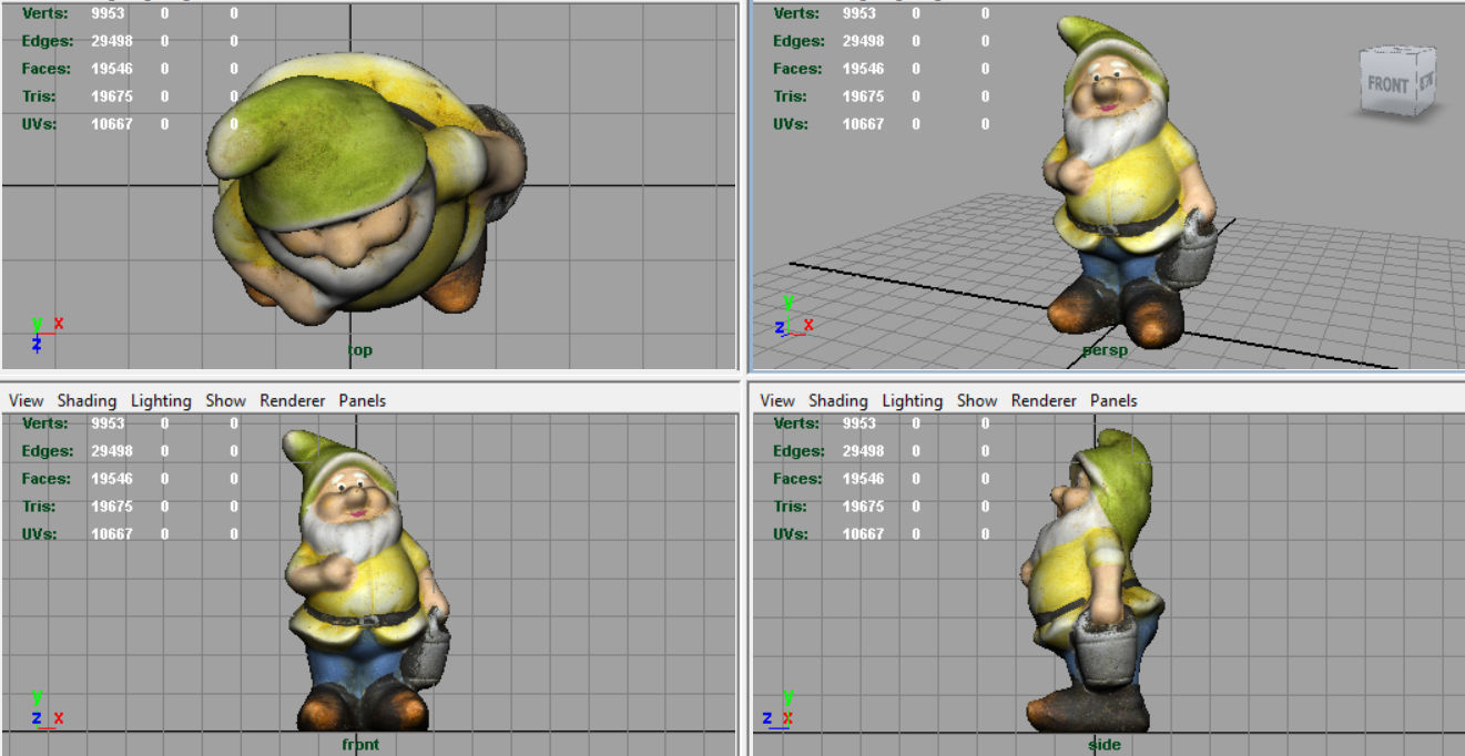 Garden Gnome 3 Low-poly 3D model_7