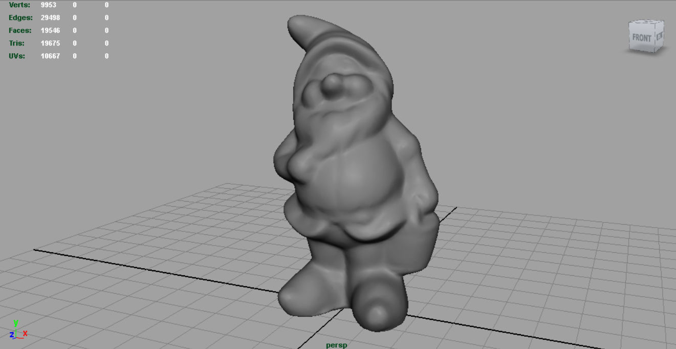Garden Gnome 3 Low-poly 3D model_3