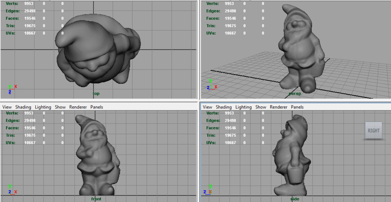 Garden Gnome 3 Low-poly 3D model_6