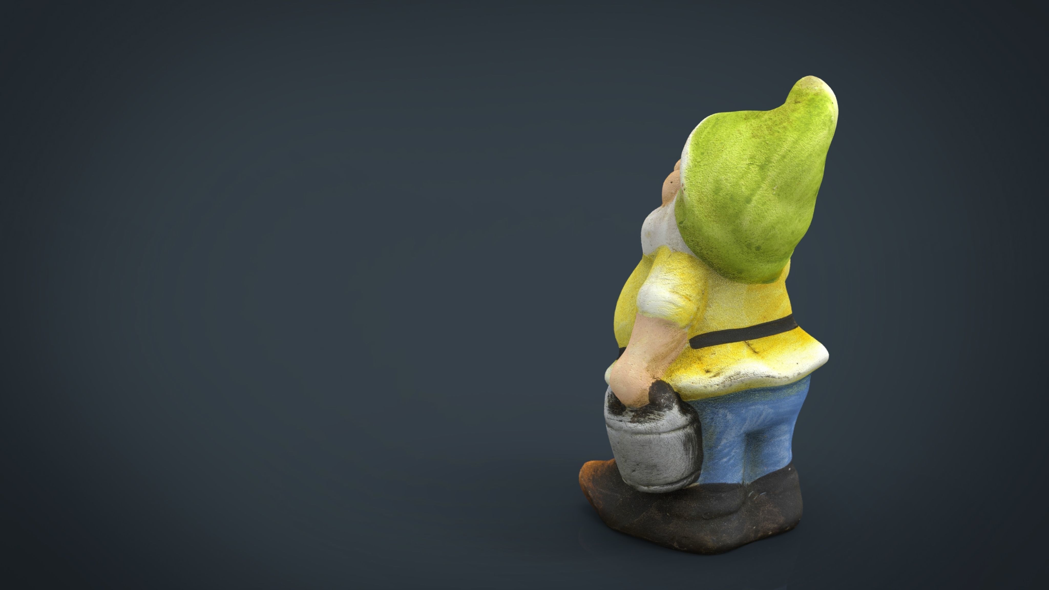 Garden Gnome 3 Low-poly 3D model_14