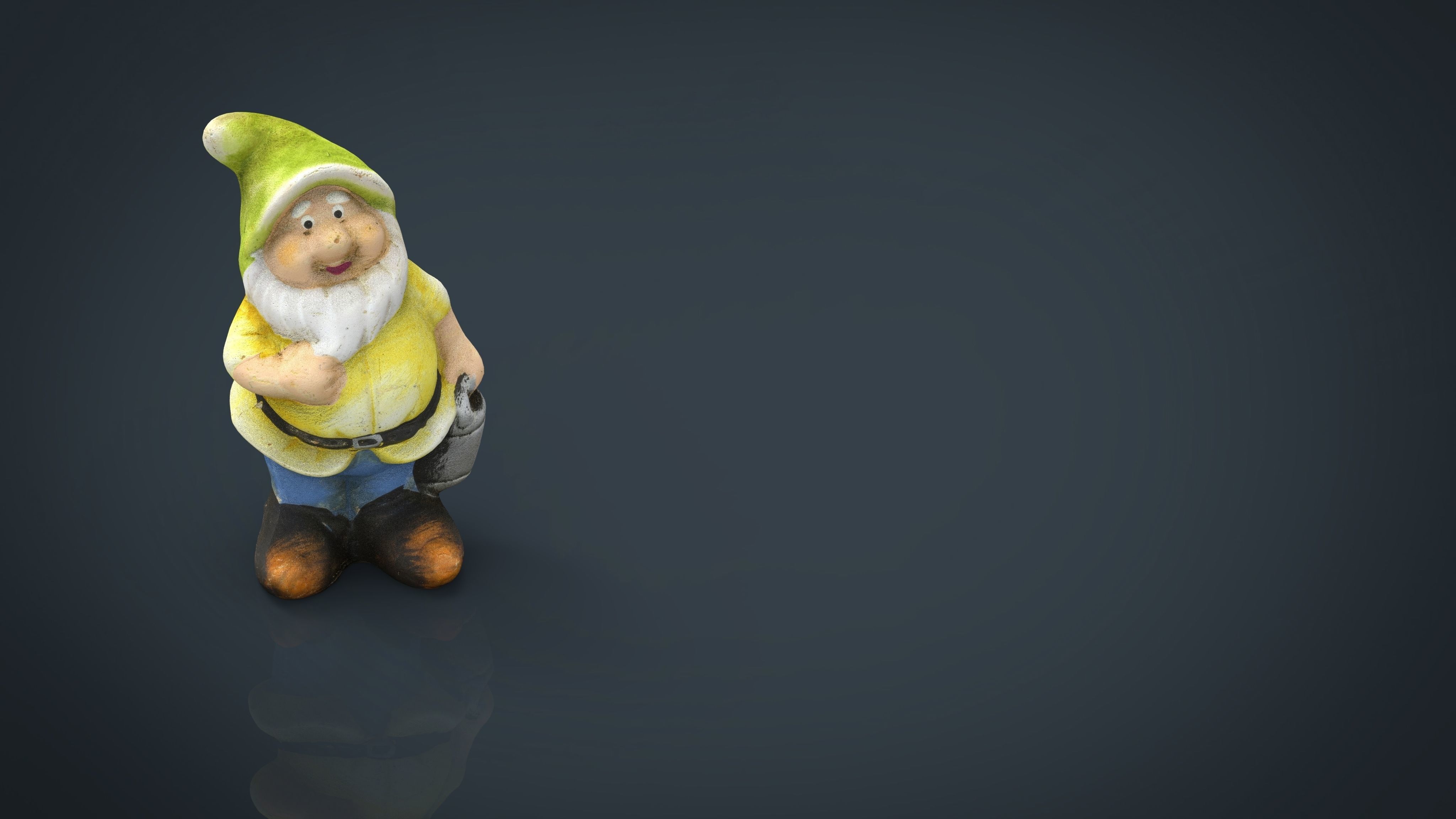 Garden Gnome 3 Low-poly 3D model_13