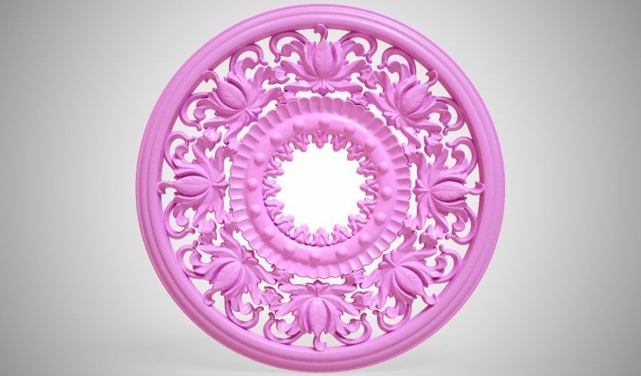 Engraving  no3 Low-poly 3D model_9