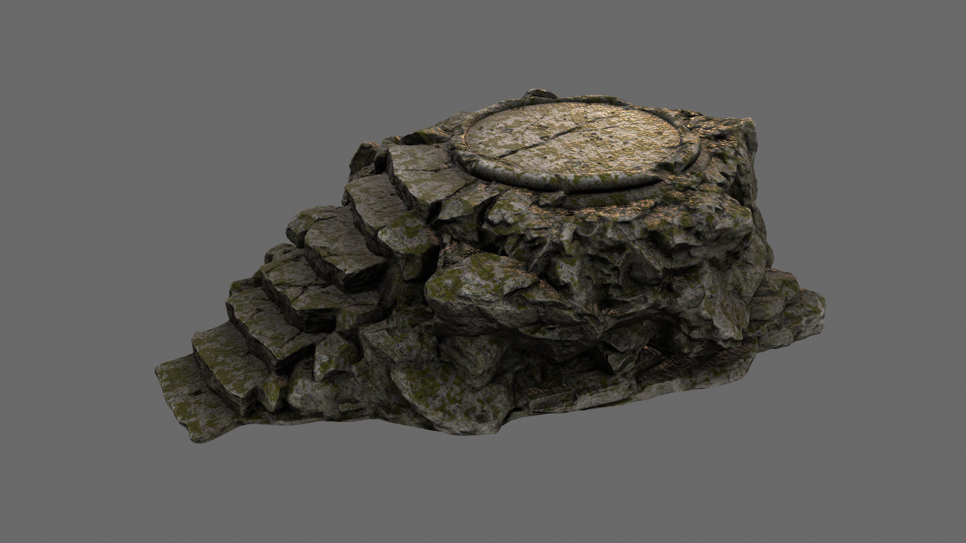 stairway 02 Low-poly 3D model_1