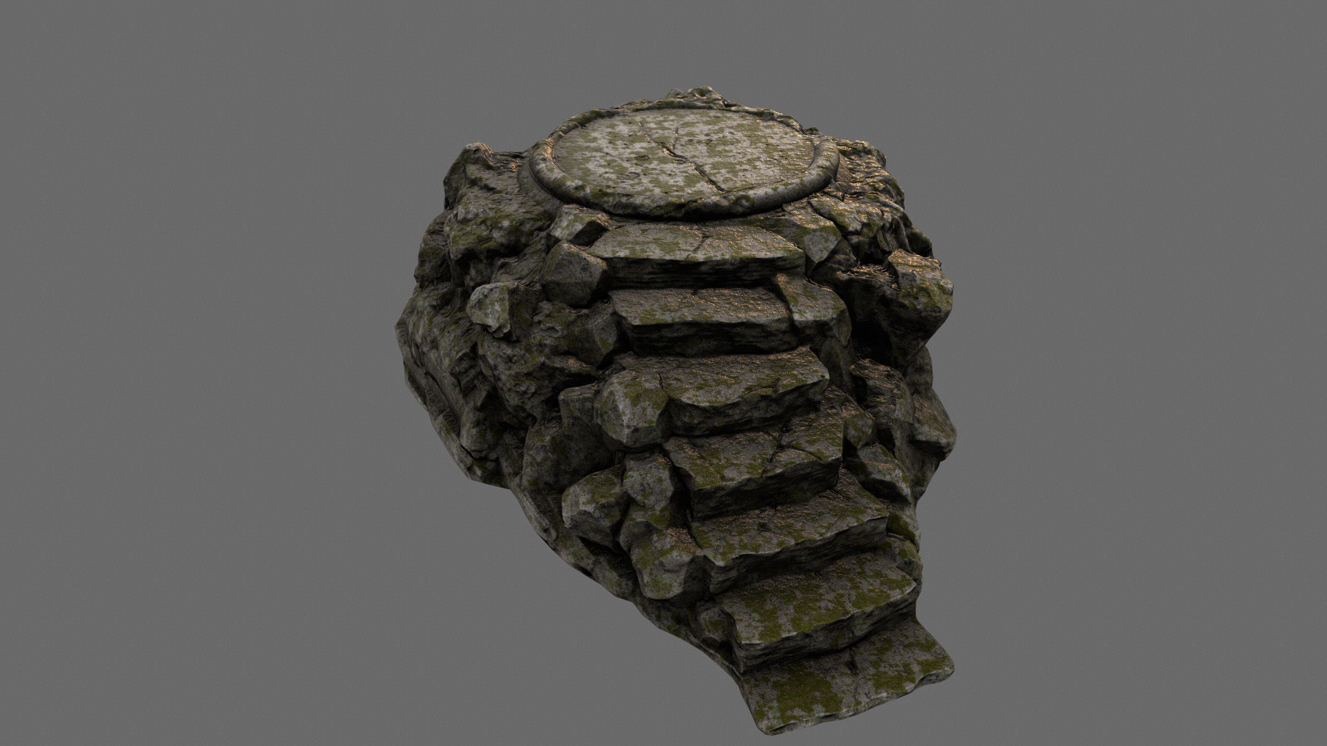 stairway 02 Low-poly 3D model_2