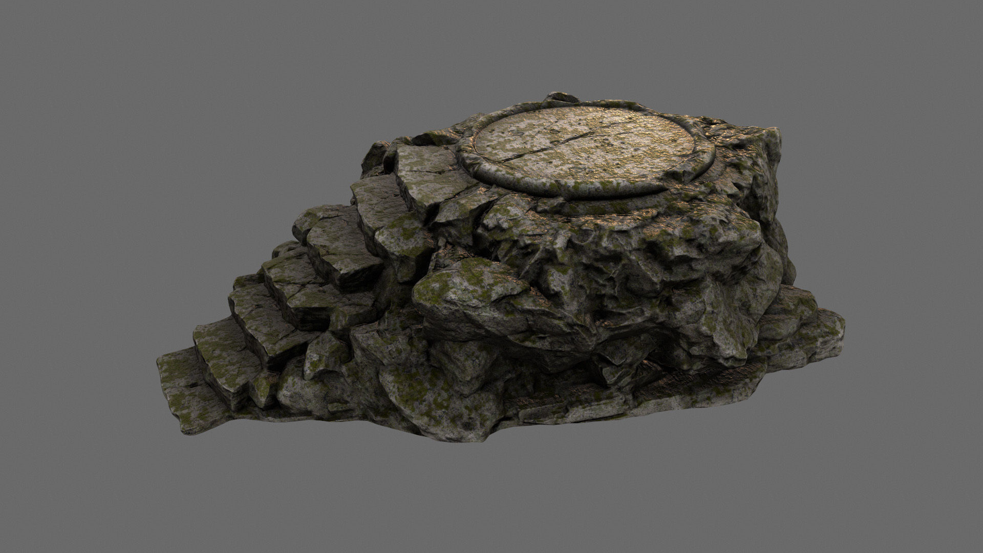 stairway 02 Low-poly 3D model_4