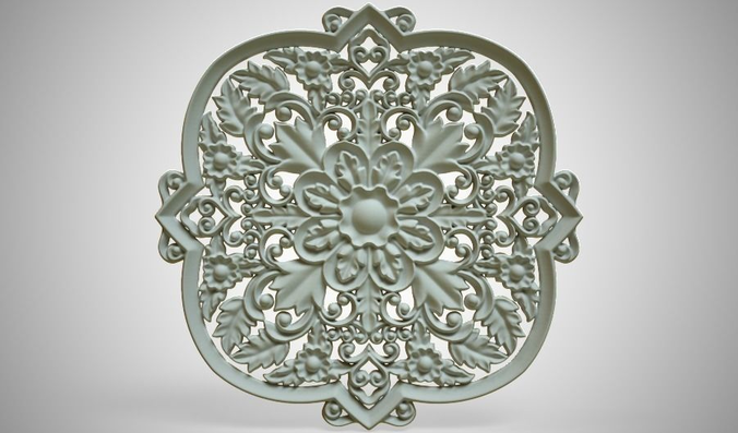 Engraving  no4 Low-poly 3D model