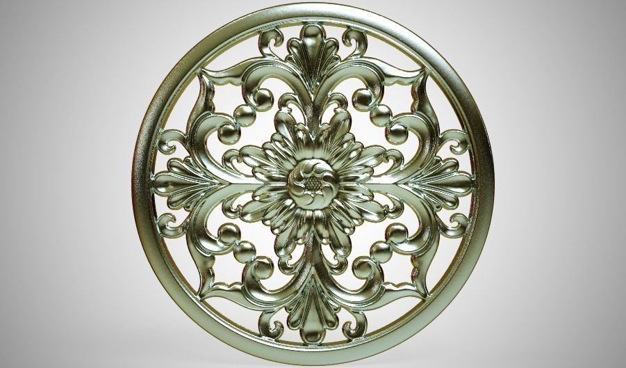 Engraving  no5 Low-poly 3D model_6