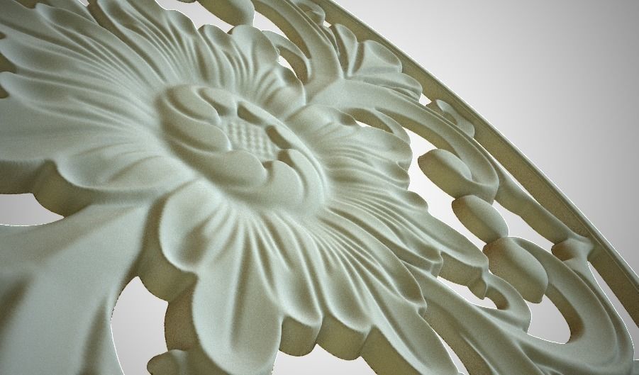 Engraving  no5 Low-poly 3D model_3