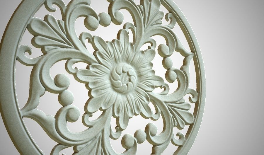 Engraving  no5 Low-poly 3D model_1