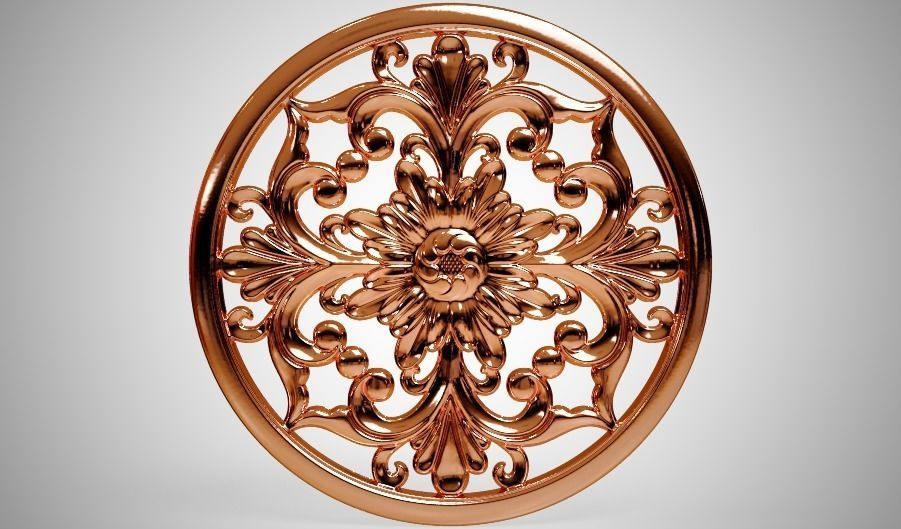 Engraving  no5 Low-poly 3D model_5