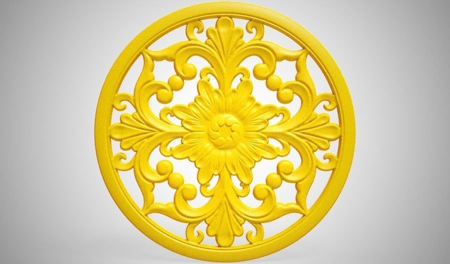 Engraving  no5 Low-poly 3D model_9