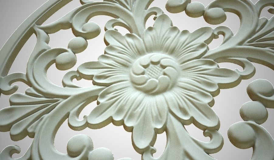 Engraving  no5 Low-poly 3D model_4