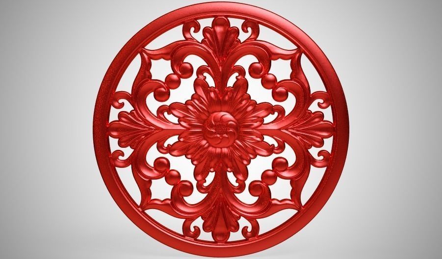 Engraving  no5 Low-poly 3D model_7