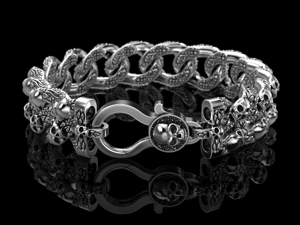 Bracelet for a real biker 3D print model_9