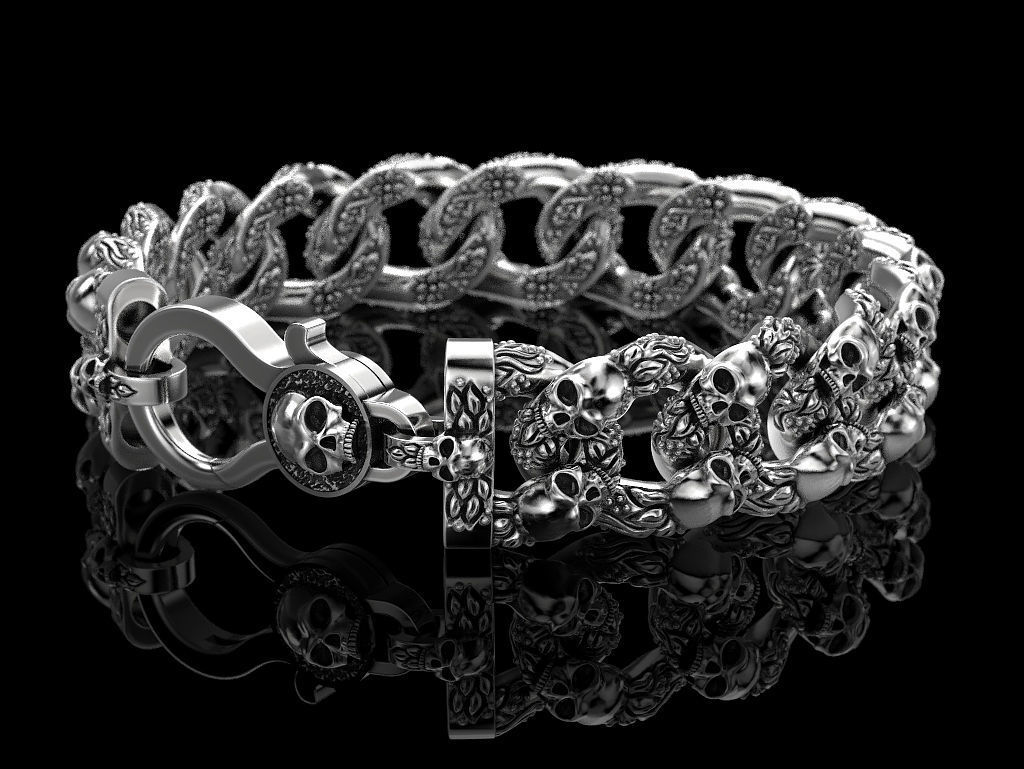 Bracelet for a real biker 3D print model_8