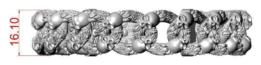 Bracelet for a real biker 3D print model_7