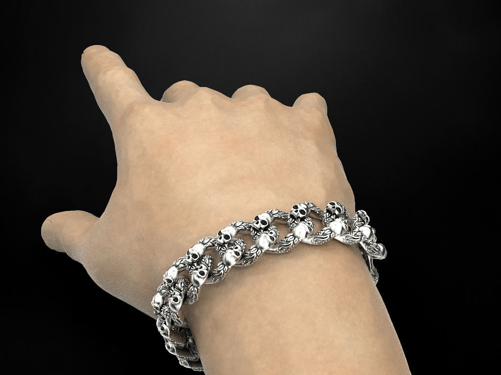 Bracelet for a real biker 3D print model_18