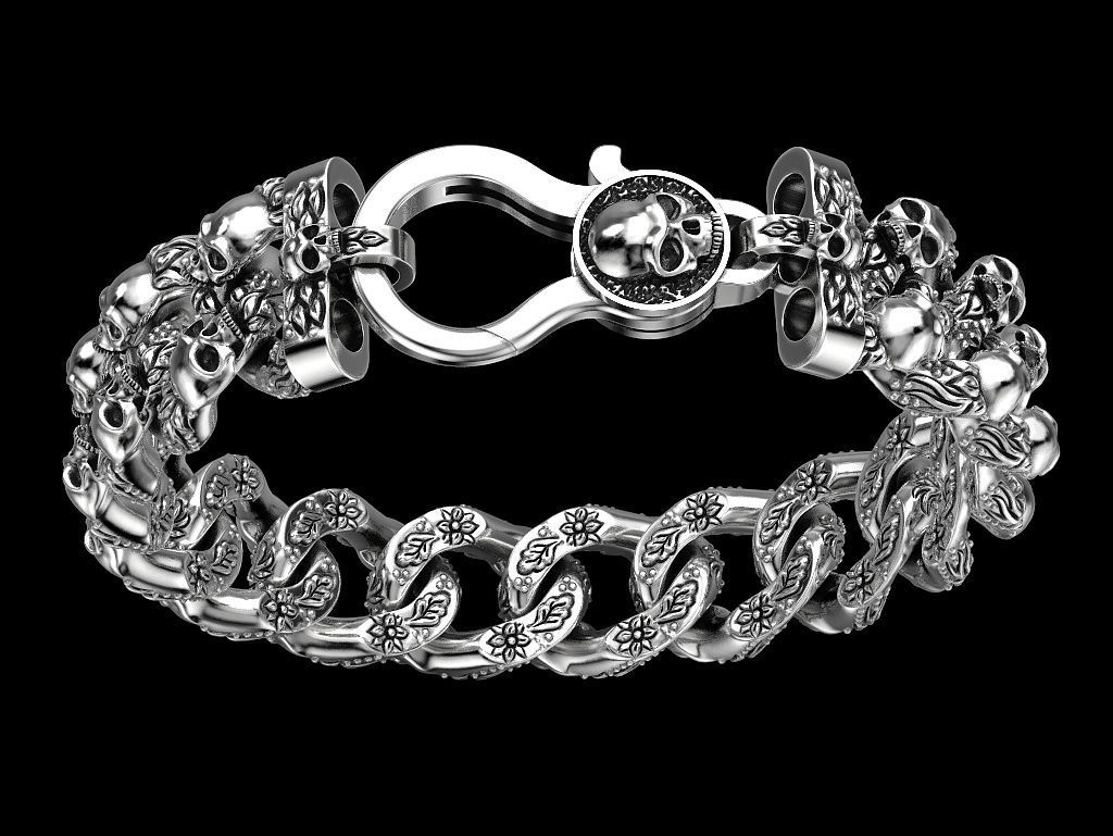 Bracelet for a real biker 3D print model_13